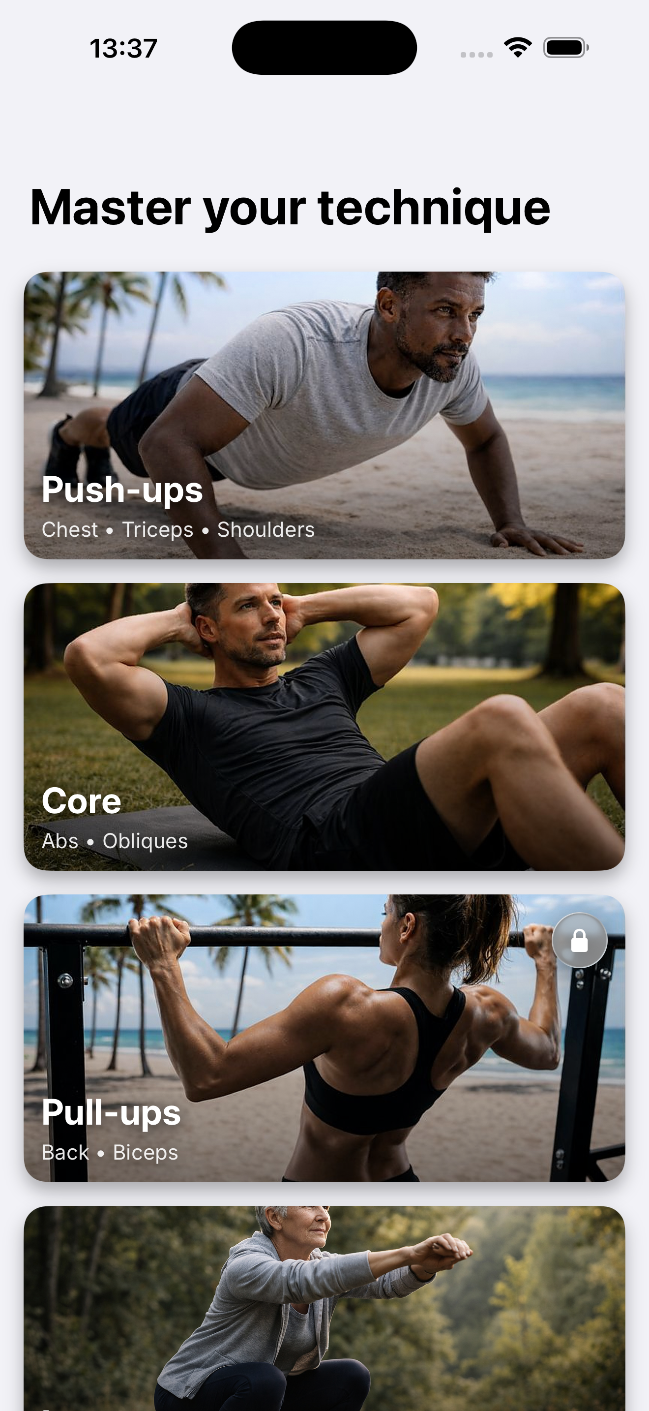 Caliscool App - Training Blocks
